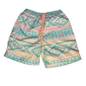 Chubbies green western geometric youth boys swimsuit swim trunks SIZE M